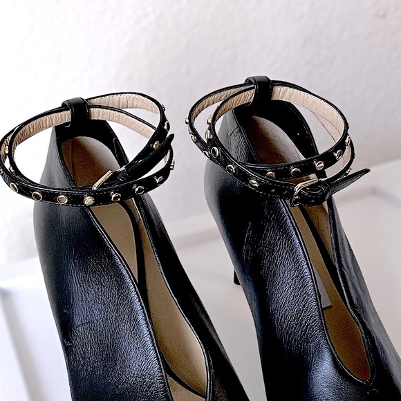 JIMMY CHOO “Lark 65” Black Leather Ankle Booties - Picture 7 of 16